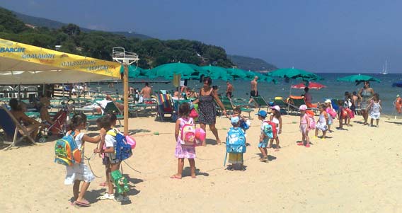Campo solare asilo di Procchio, Malua Beach